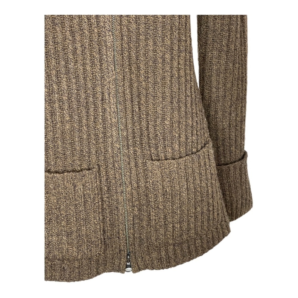 Banana Republic 100% Lambswool and Suede Pocket Cardigan S - Picture 6 of 10
